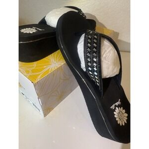 Yellow Box Sandal Thong Wedge Slide Flip Flop Women's Size‎ 8.5